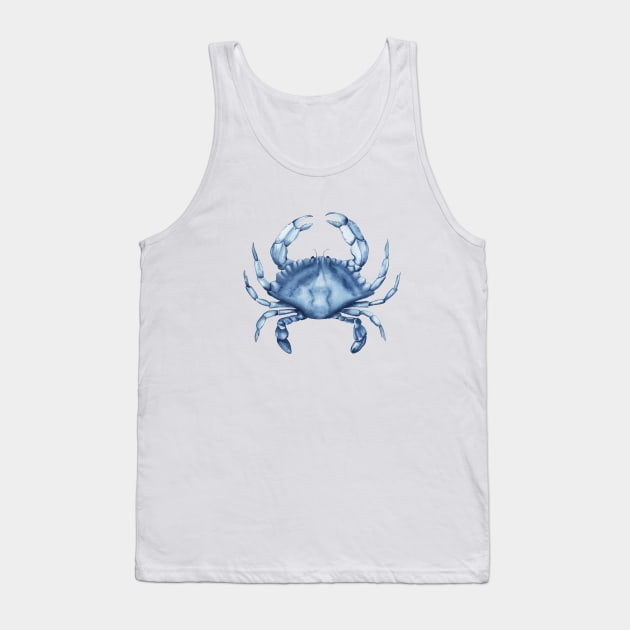 Watercolor blue crab Tank Top by InnaPatiutko